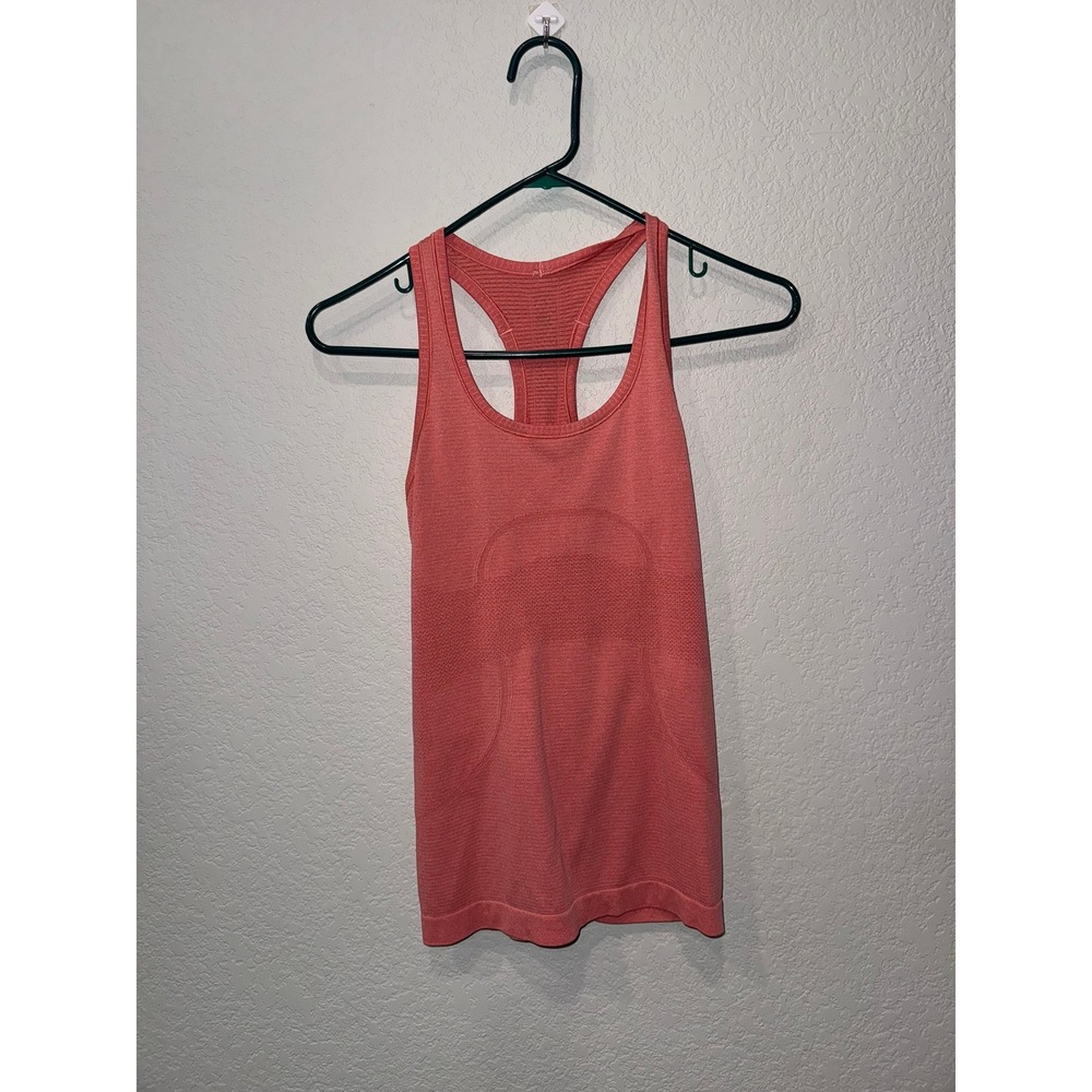 Lululemon Swiftly Tech Racerback Tank Top 2.0 Coral Pink Heathered Workout Top